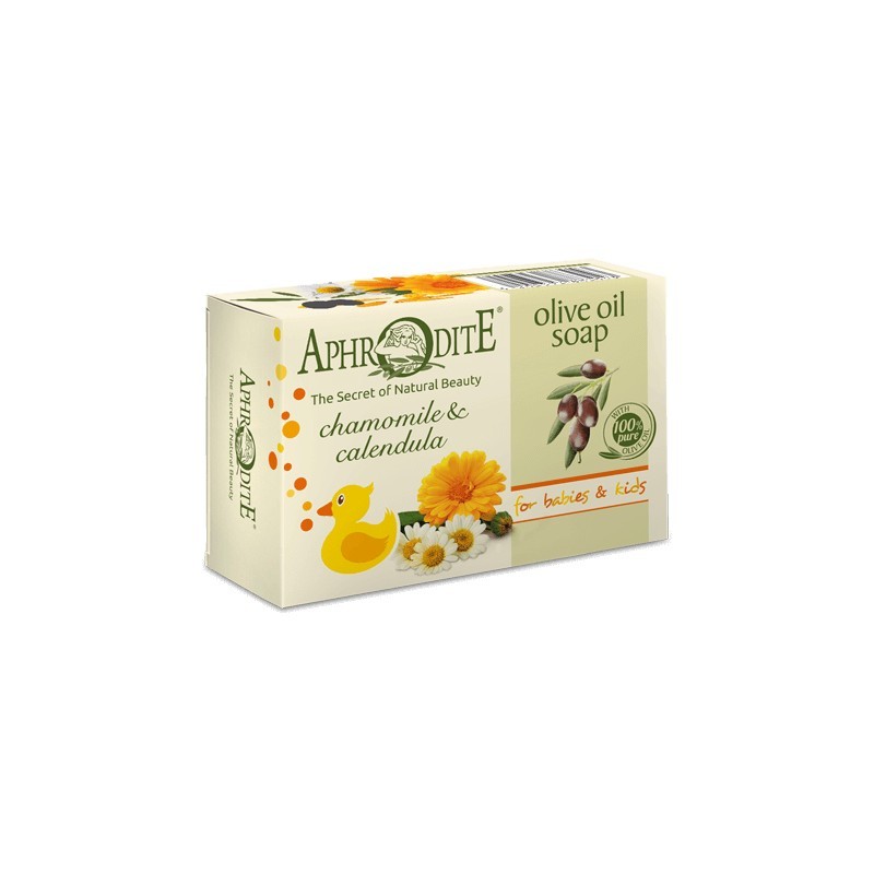 APHRODITE Olive oil soap with Chamomile & Calendula for Babies & Kids