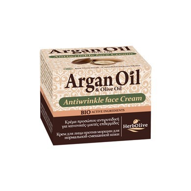 Argan Oil Κρέμα Προσώπου Αντιρυτιδική Για Κανονικό-Μικτό Δέρμα