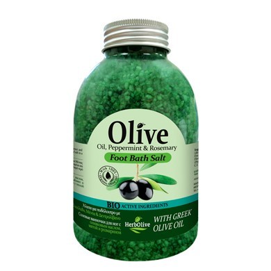 Herbolive Salt For Foot Bath With Olive Oil,Mint & Rosemary