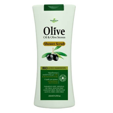 Herbolive скраб для тела с кусочками оливковых косточек