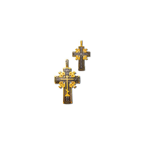 серебряно золотой крест