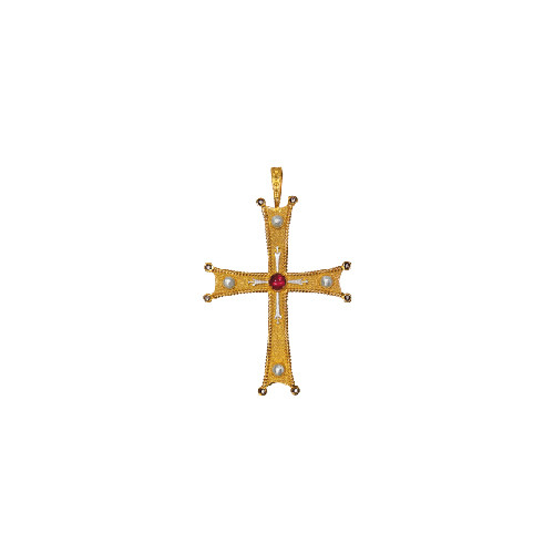 Серебряный нагрудный крест