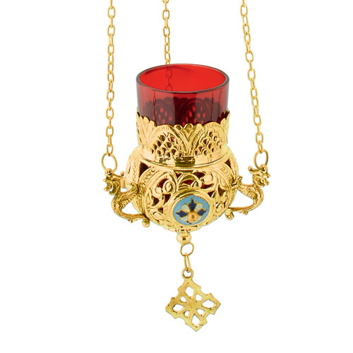 Gold plated hanging lamp