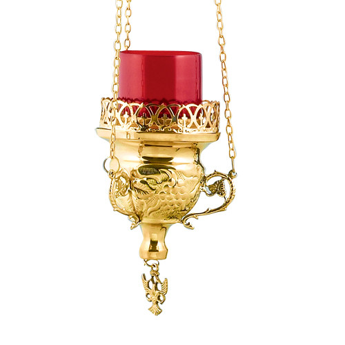 Gold plated hanging lamp